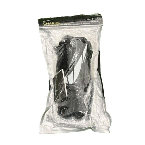 Nike Charge Youth Soccer Shin Guards Volt Black Color New in Package - Picture 2 of 9